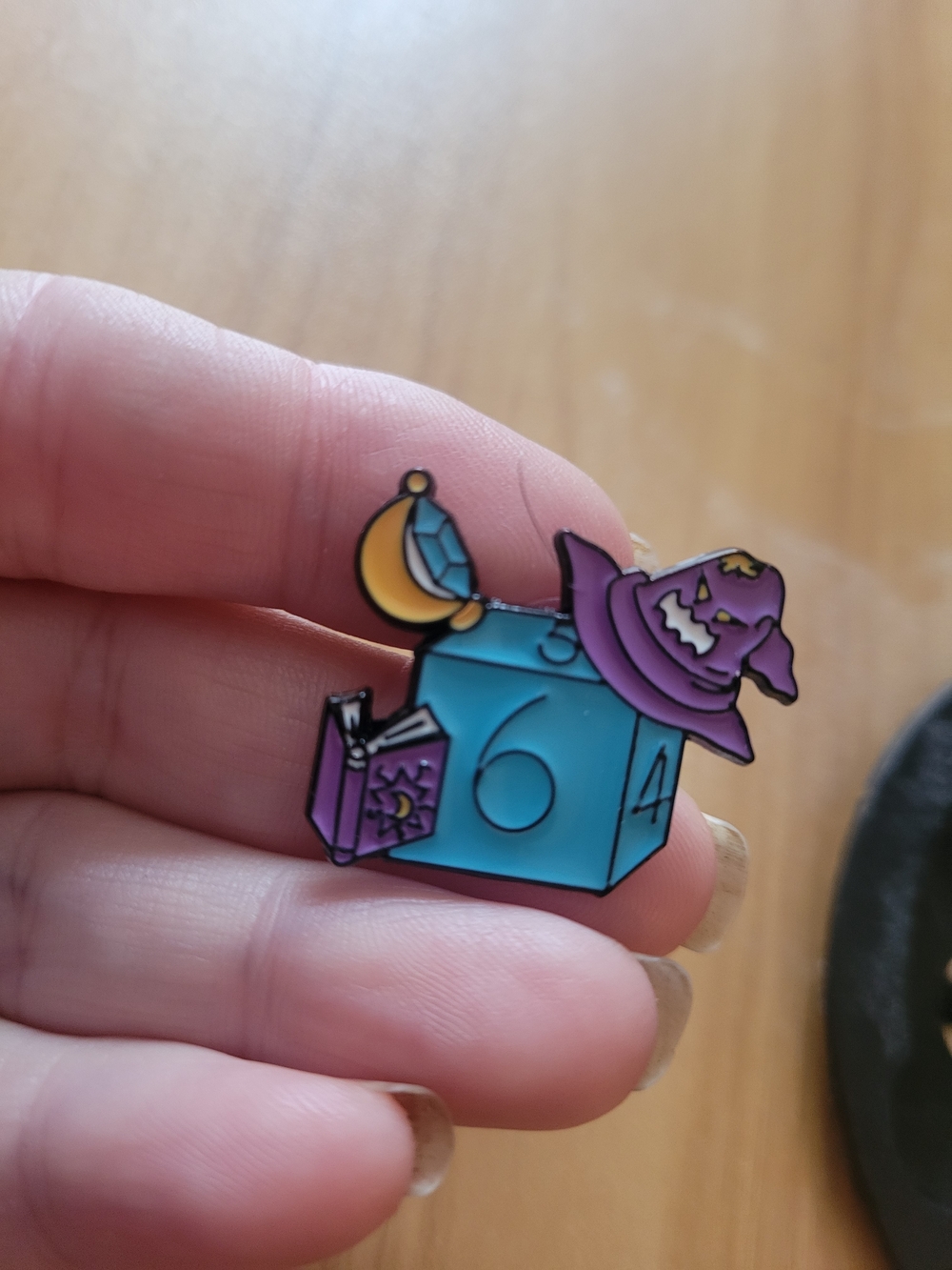 👻BUY 1 GET 1 FREE👻Mystic Dice and Hat Enamel Brooch in Blue and Purple